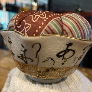 Sake cup pin cushion